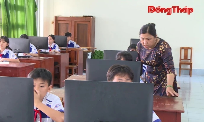 Xã Chợ Gạo: Đẩy mạnh chuyển đổi số trong trường học