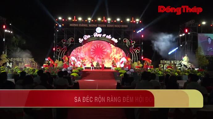 Sa Đéc rộn ràng đêm hội đón xuân