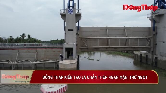 Đồng Tháp kiến tạo lá chắn thép ngăn mặn, trữ ngọt