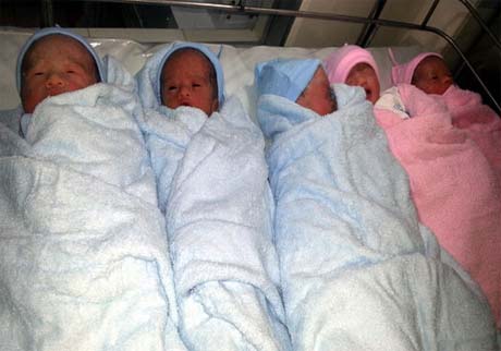Năm em bé đã chào đời khỏe mạnh tại bệnh viện Từ Dũ.