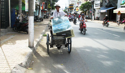 Nhiều gia đình tại TP. Mỹ Tho đã từng mưu sinh bằng Chiếc xích lô đạp.