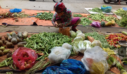 Túi ni-lông được sử dụng nhiều trong hoạt động mua bán.