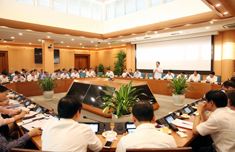 Quang cảnh buổi làm việc Ảnh: VGP/Thành Chung