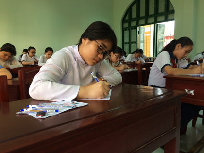 TS chuẩn bị thi môn đầu tiên