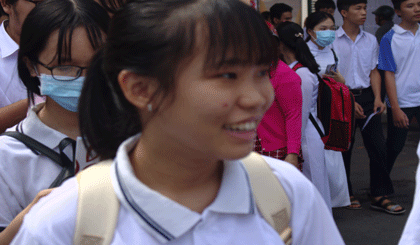 Các em vui mừng vì làm được bài