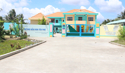 Trường Mẫu giáo Tân Phú, huyện Tân Phú Đông đã sẵn sàng chào đón năm học mới