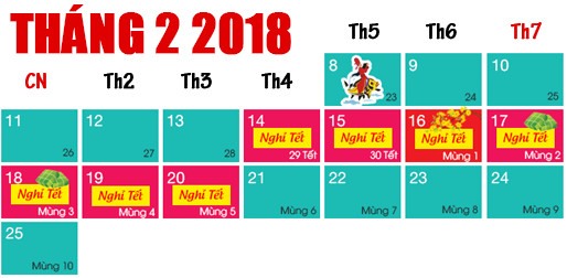 Lịch nghỉ Tết Nguyên đán 2018 chốt theo phương án 1