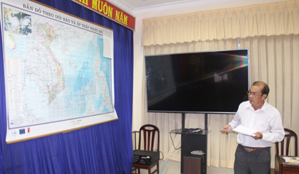 Đồng chí Nguyễn Thiện Pháp nêu tình hình ATNĐ trên biển Đông.
