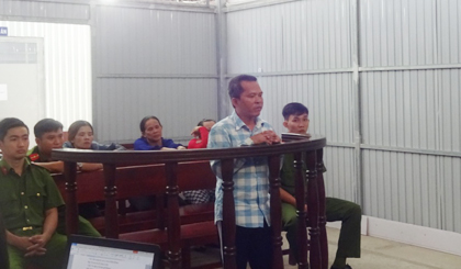 Bị cáo Nguyễn Anh Khoa tại phiên tòa.