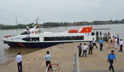 Chạy thử nghiệm tuyến tàu cao tốc Bến Tre - Vũng Tàu.