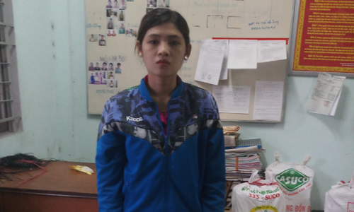 Đối tượng Liễu tại cơ quan Công an.