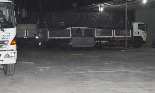 Bãi xe nơi nạn nhân tử vong.