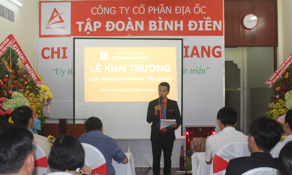 Lễ khai trương Công ty cổ phần địa ốc Tập đoàn Bình Điền Văn phòng chi nhánh Tiền Giang.