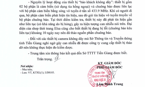 Do thiết bị "báo khách không dây" gây nhiễu sóng