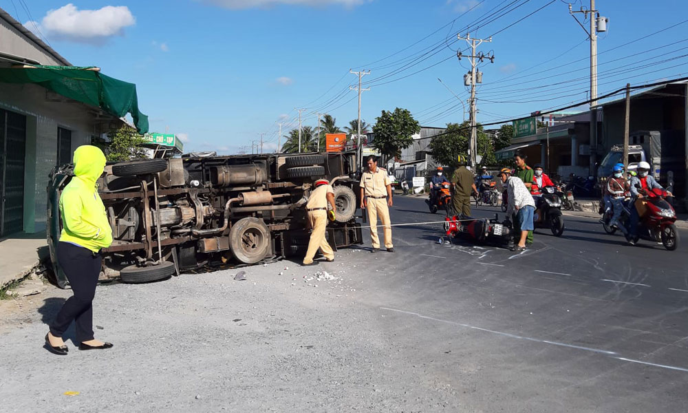 Hiện trường vụ tai nạn.