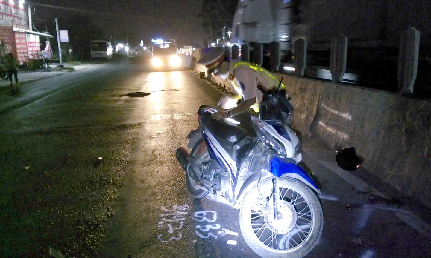 Hiện trường vụ tai nạn.