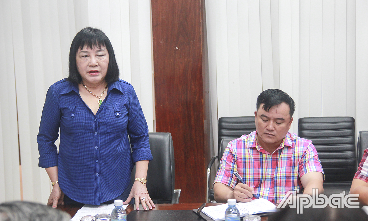 Lãnh đạo Công ty TNHH Nhựt Thành Tân phát biểu ý kiến.