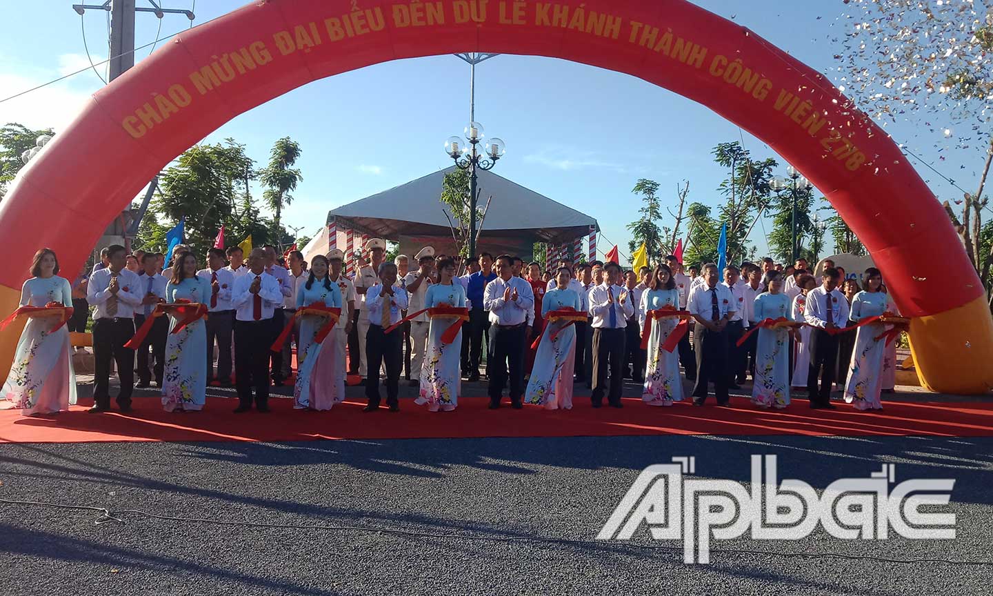 Khánh thành Công viên 27-8 tại thị trấn Mỹ Phước, huyện Tân Phước, tỉnh Tiền Giang.