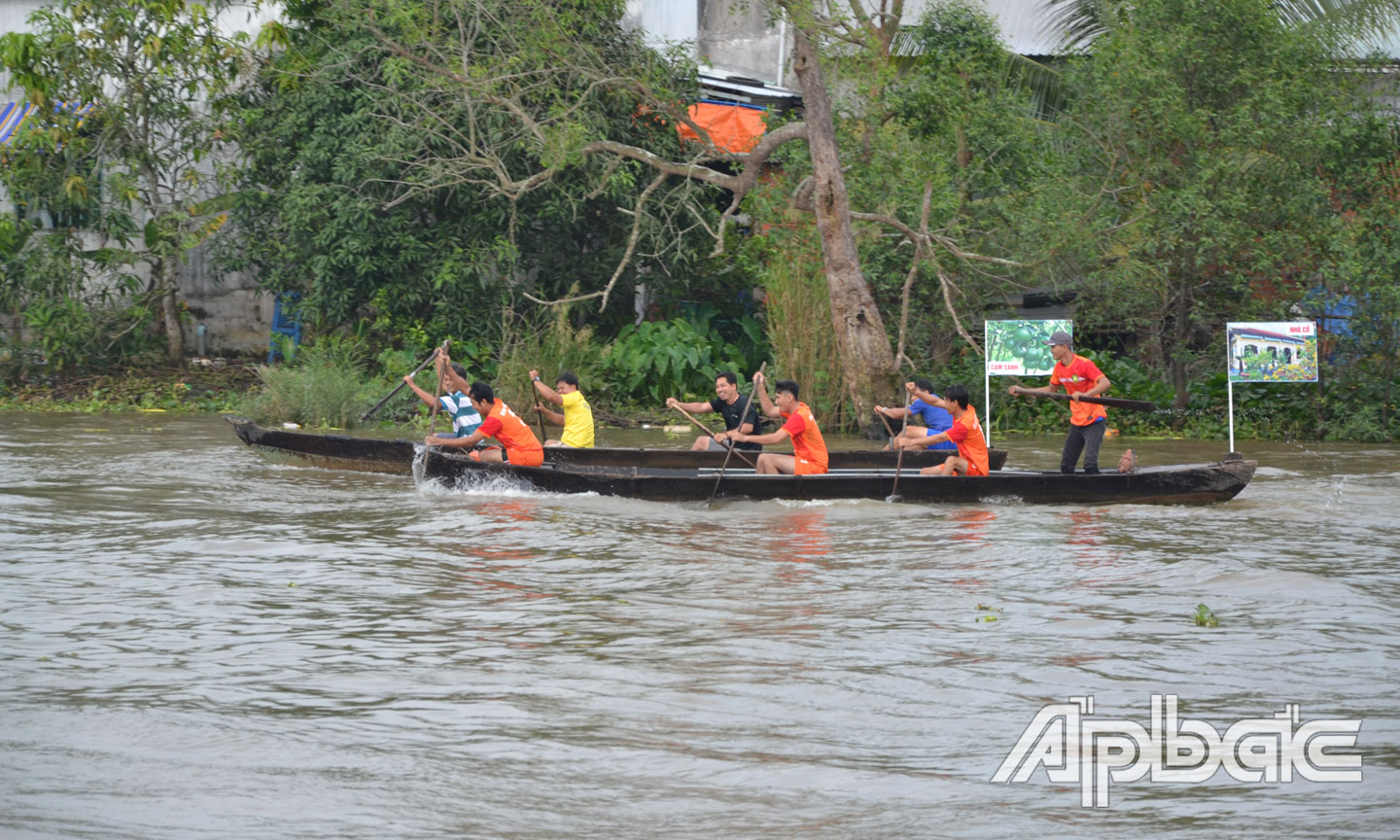 Đua xuồng trên rạch Bà Hợp.