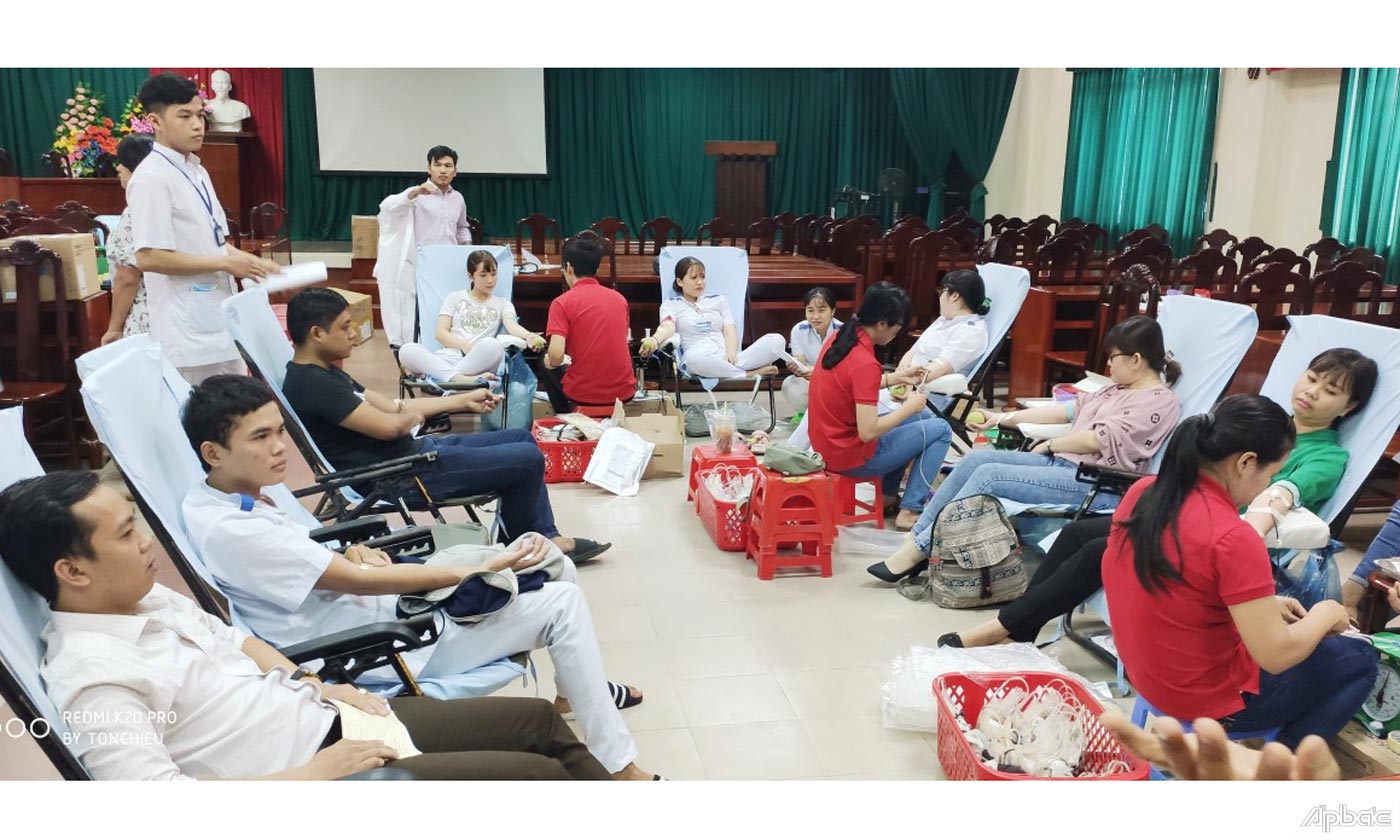 Năm 2019 có 9.855 lượt người tham gia hiến máu tình nguyện.