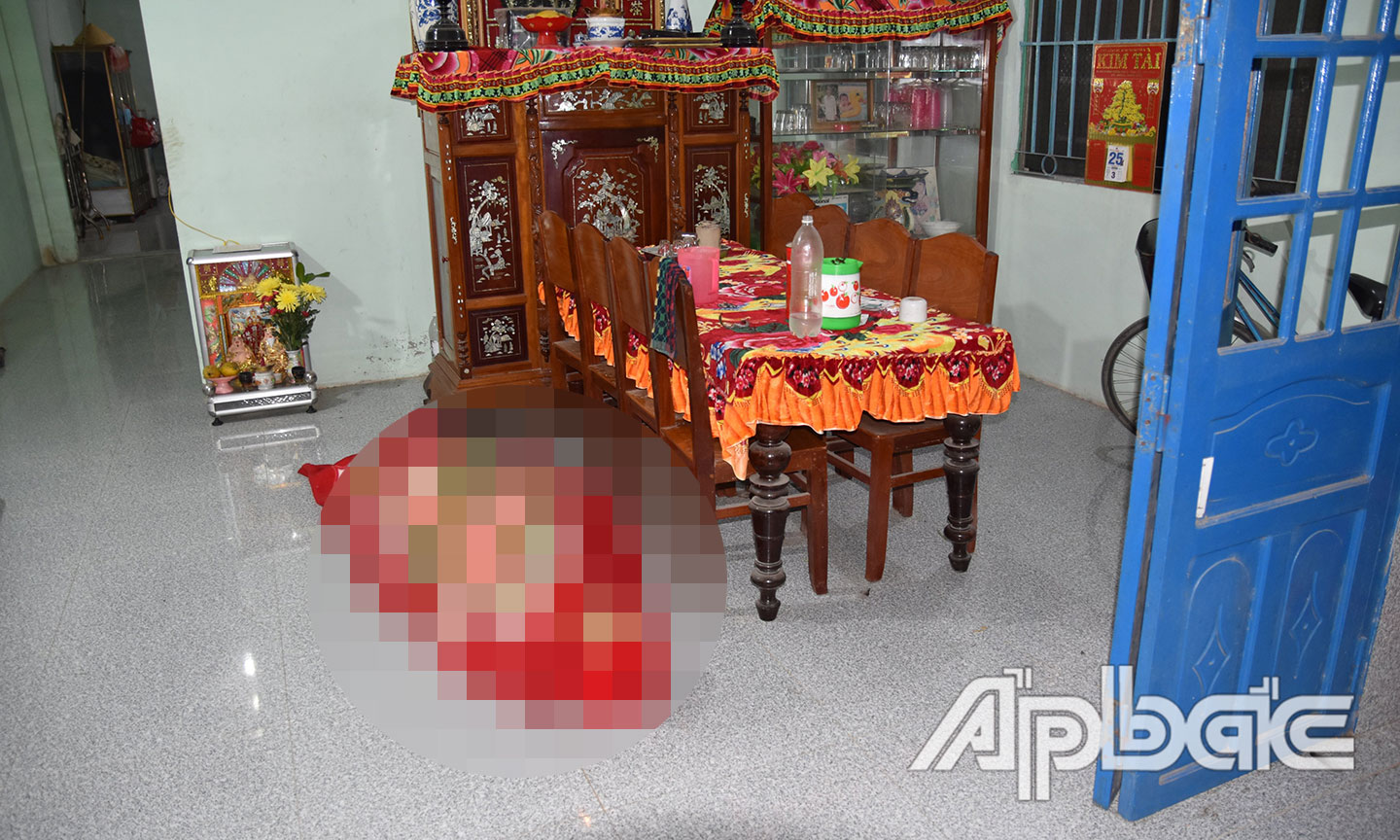 Vị trí nạn nhân tử vong.