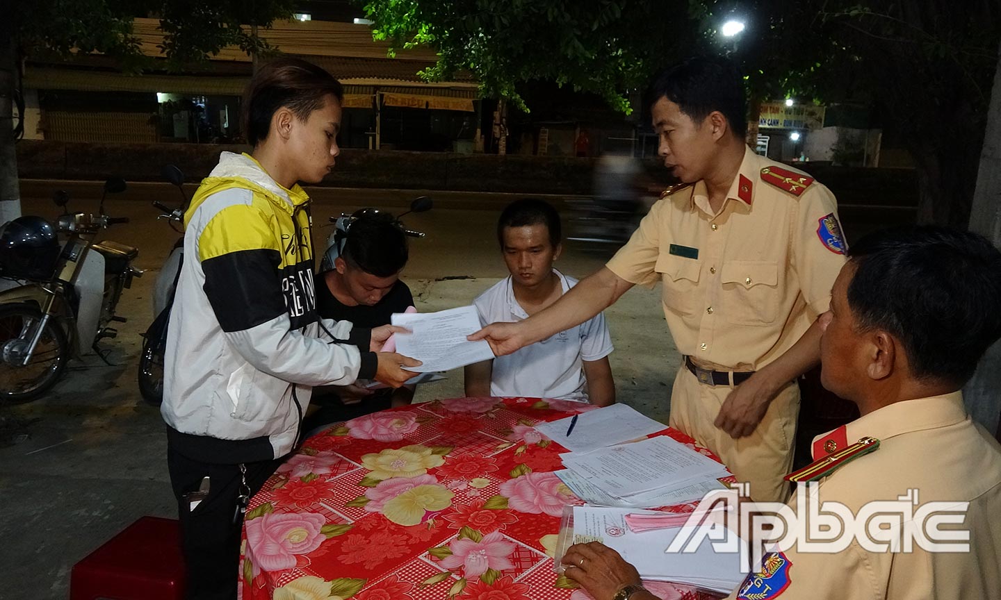 CA huyện Châu Thành triển khai quyết định cho các đối tượn