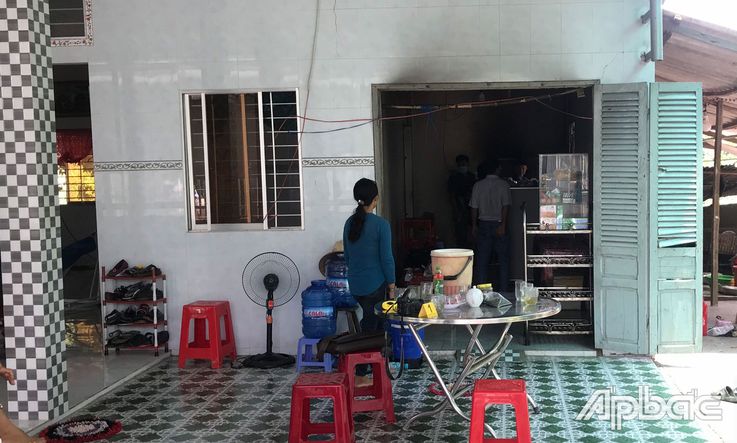 Ngôi nhà nơi xảy ra vụ hỏa hoạn.