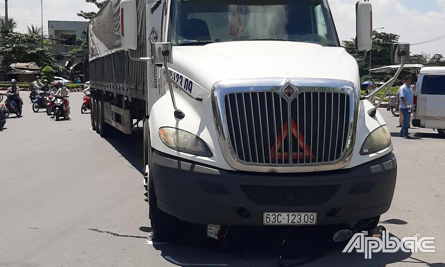 Hiện trường vụ tai nạn.