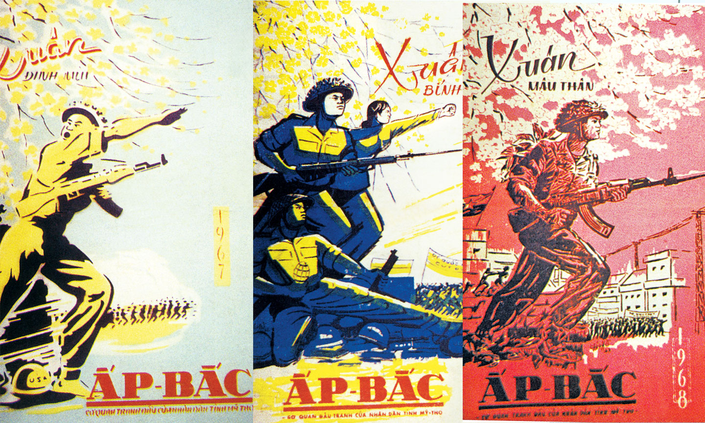 Các bìa Báo Xuân của Báo Ấp Bắc trong kháng chiến chống Mỹ.