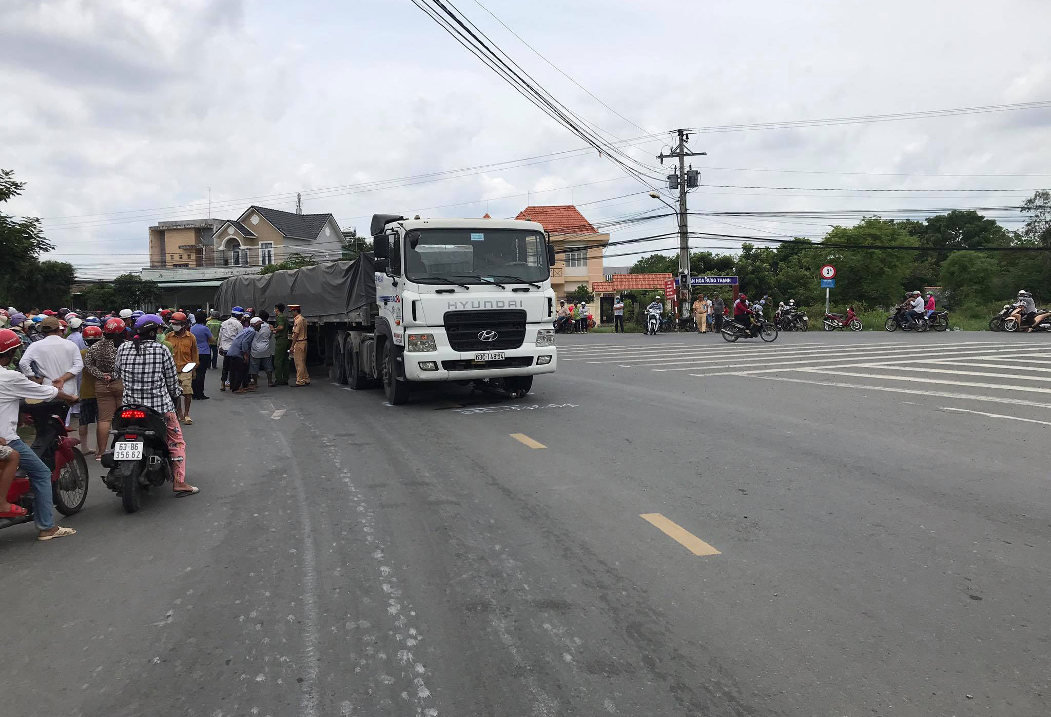 Hiện trường vụ tai nạn.