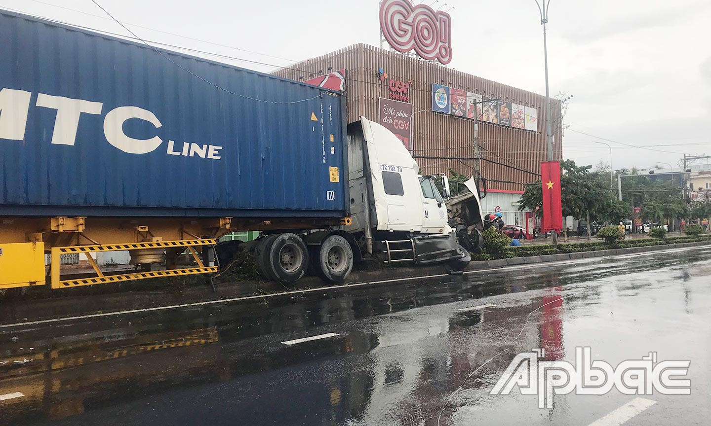 Hiện trường vụ tai nạn.