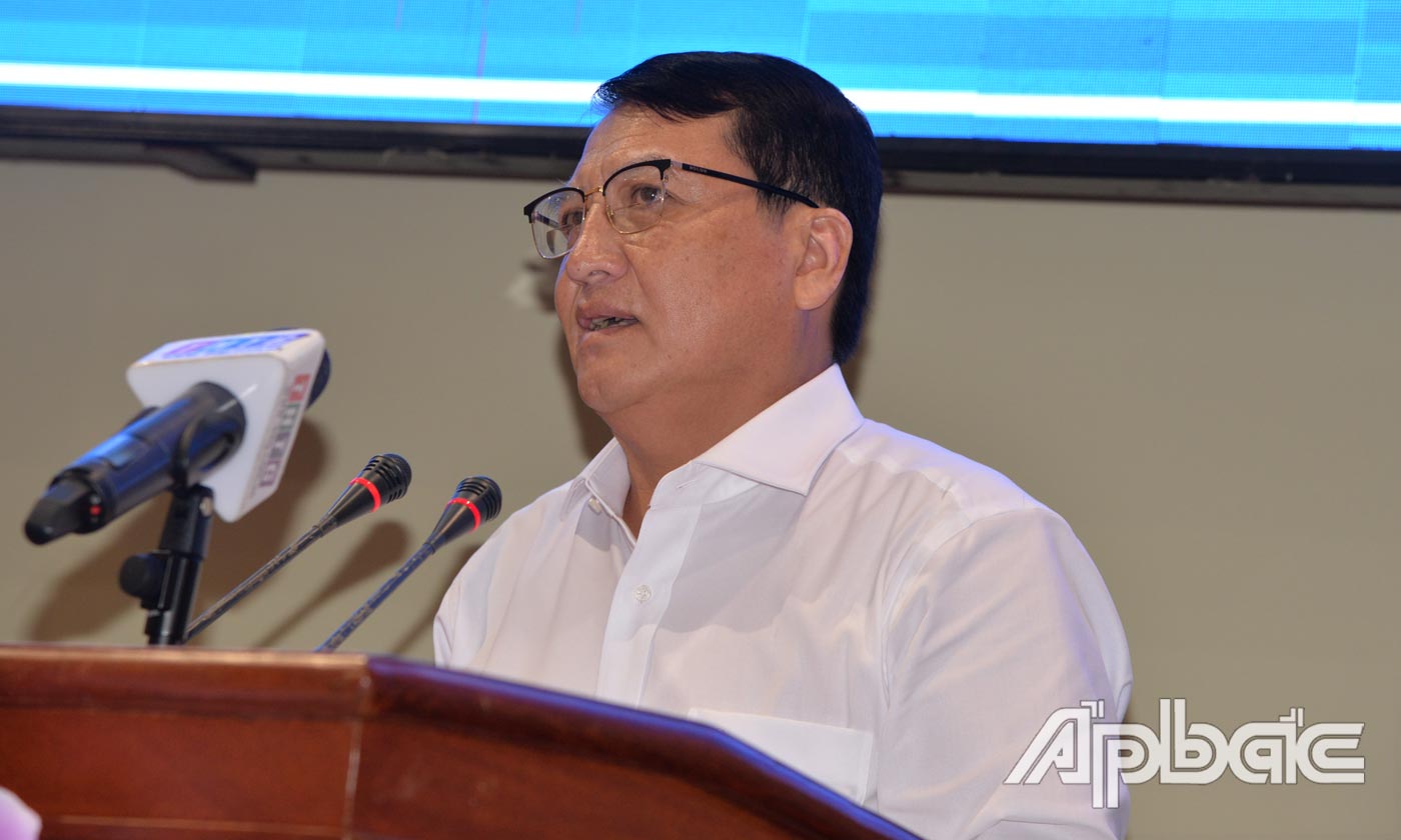 giám đốc Sở TN&MT Phạm Văn Trọng phát biểu tại buổi tiếp dân