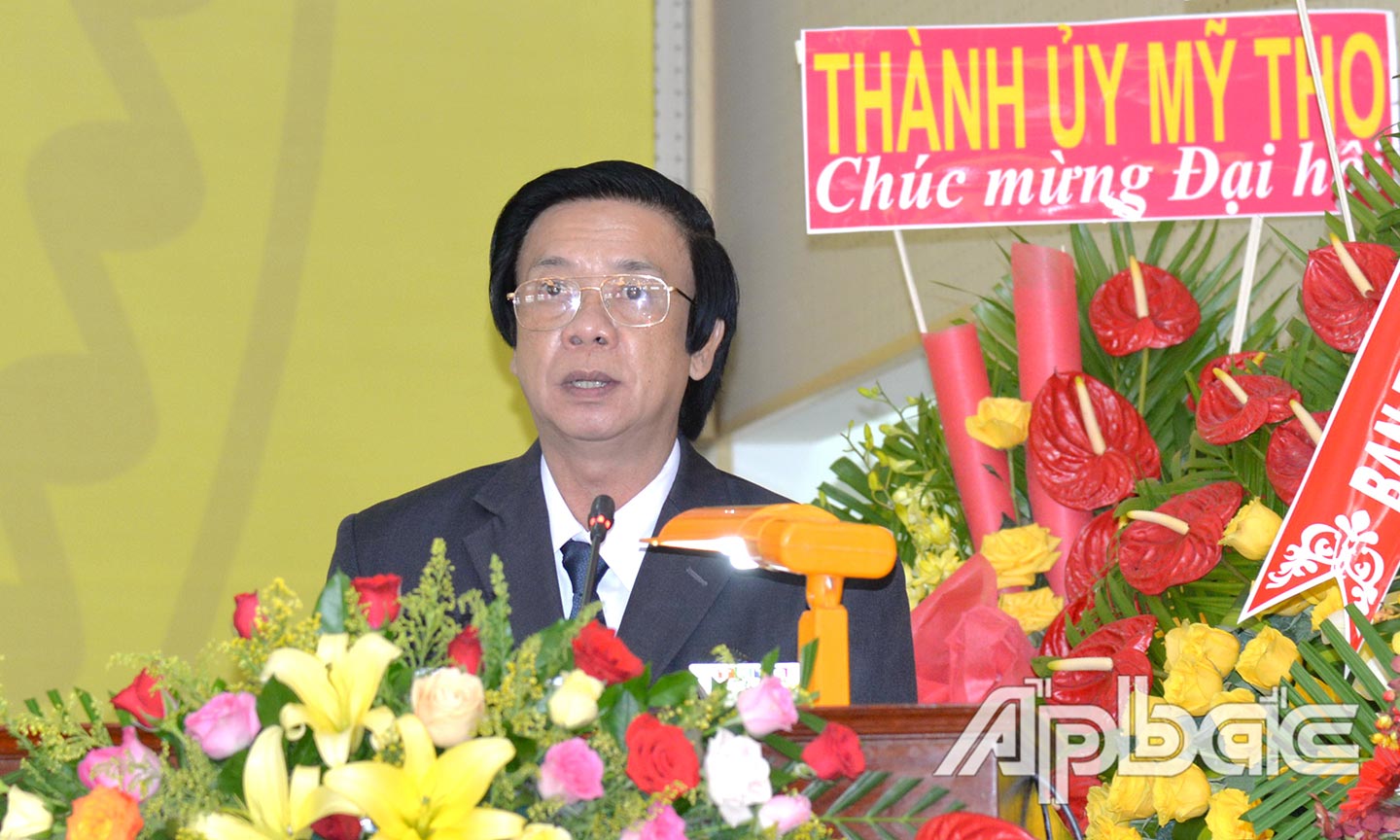 Đồng chí Nguyễn Văn danh phát biểu chỉ đạo tại Đại hội.