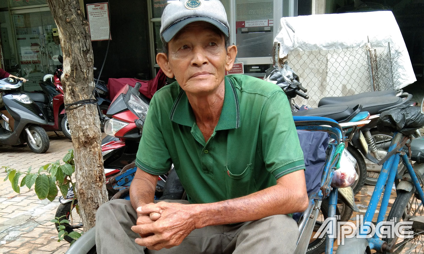 Đa số người chạy xích lô hiện nay ở TP. Mỹ Tho đều đã lớn tuổi. 