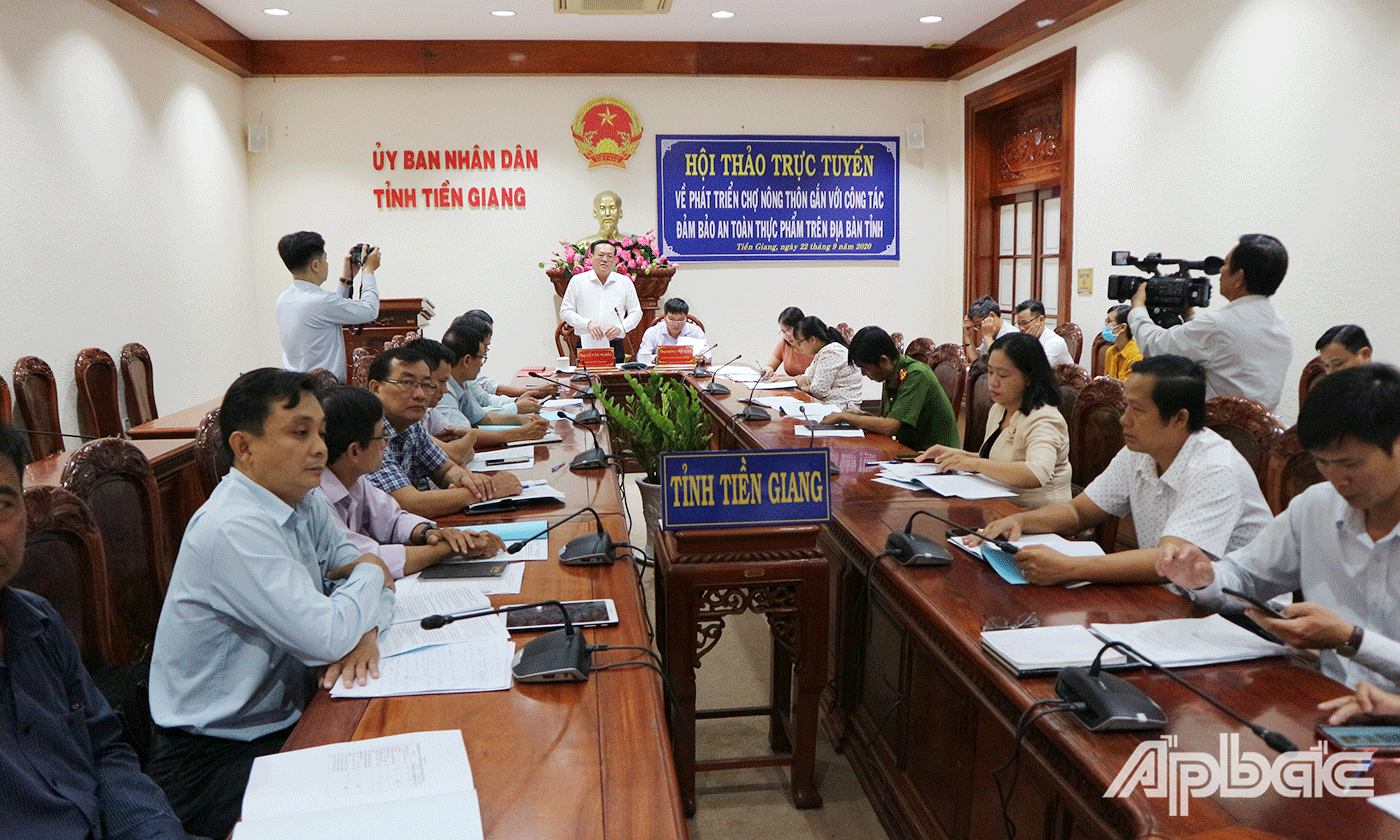 Quang cảnh hội thảo tại điểm cầu tỉnh Tiền Giang