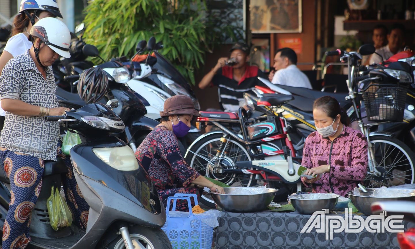 Xôi - món ăn dân dã được nhiều người ở Mỹ Tho ưa chuộng. 