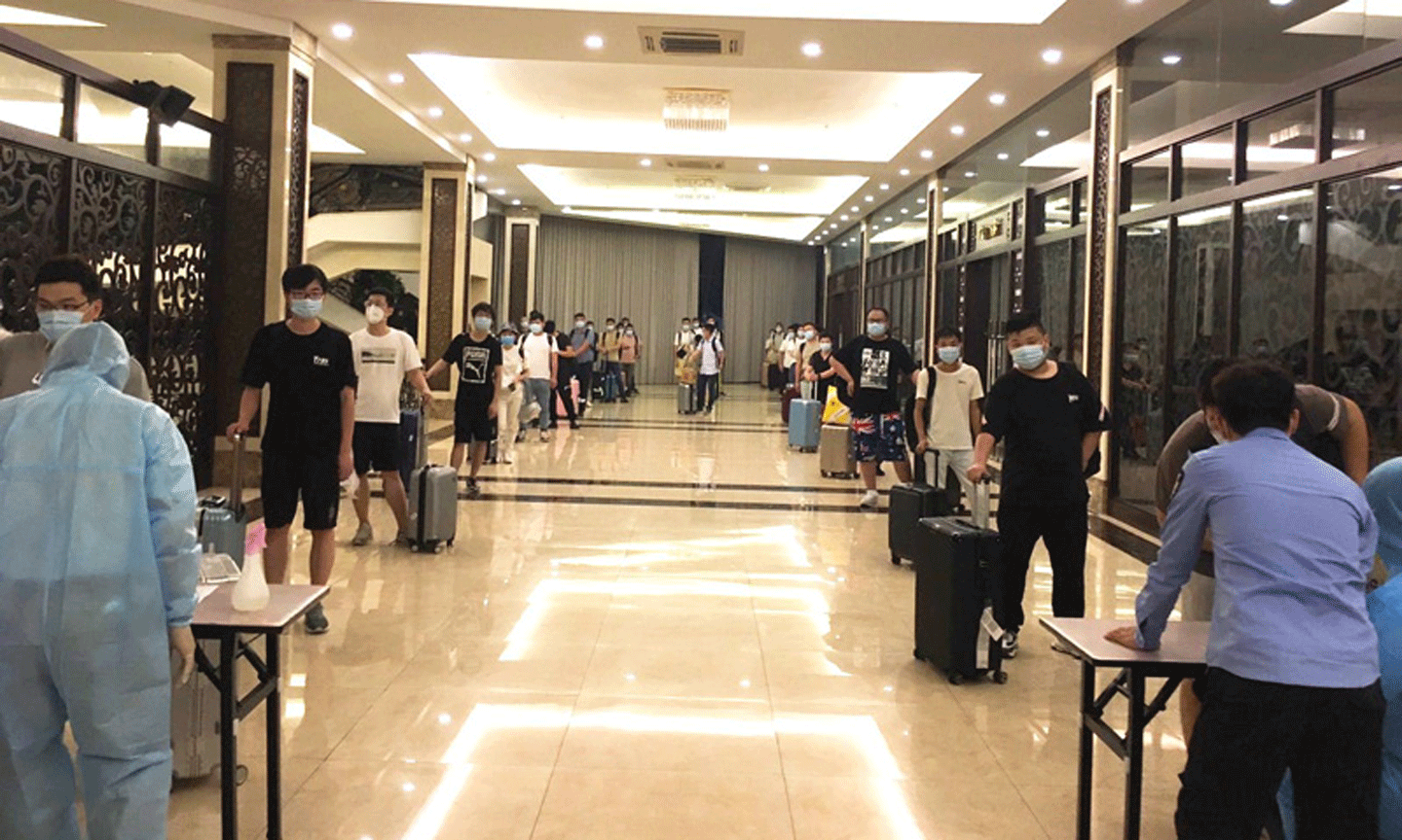 57 chuyên gia nước ngoài được cách ly tập trung tại Khách sạn Mường Thanh, Bắc Giang (Ảnh: Sở Y tế tỉnh Bắc Giang) 