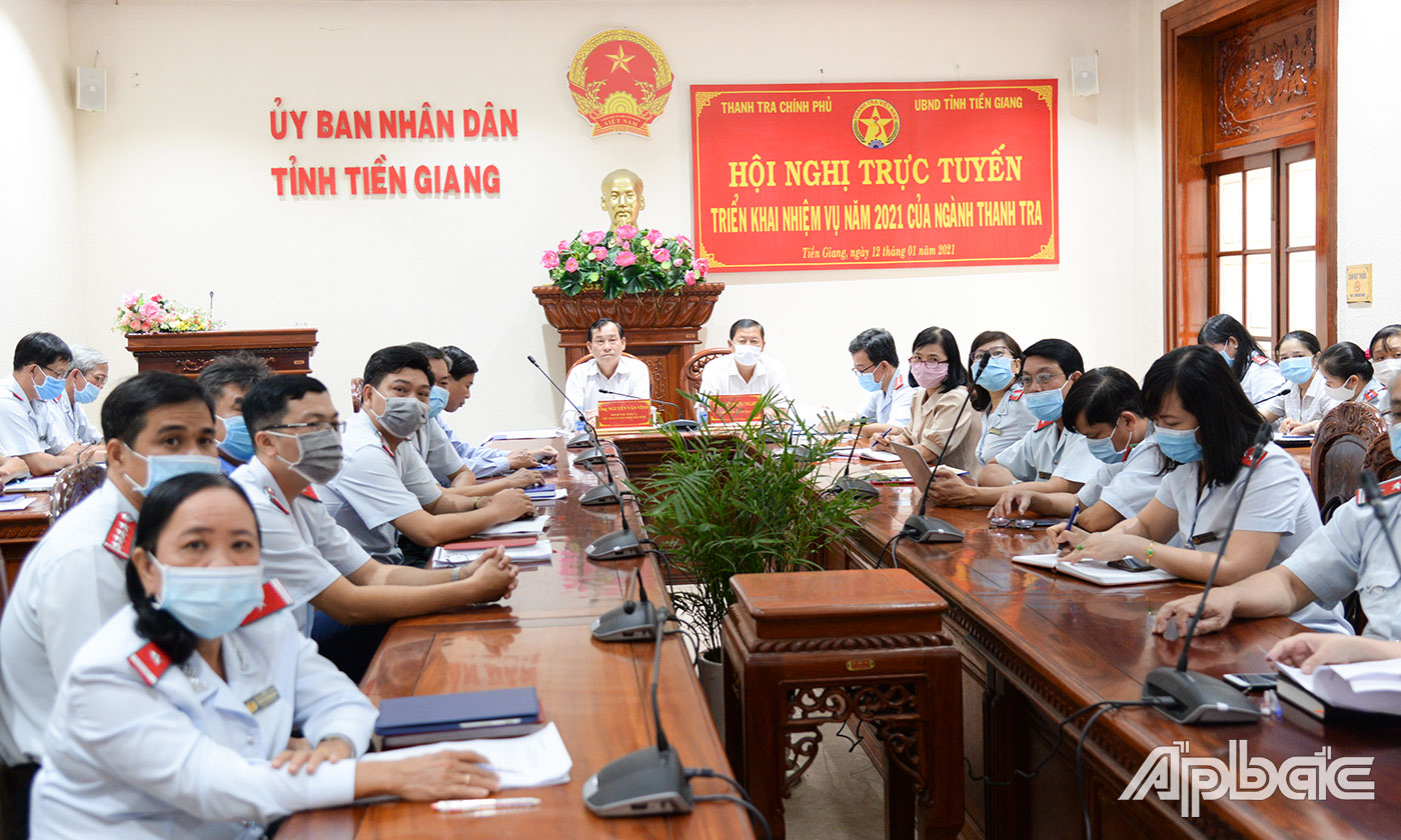 Quang cảnh tại điểm cầu Tiền Giang.