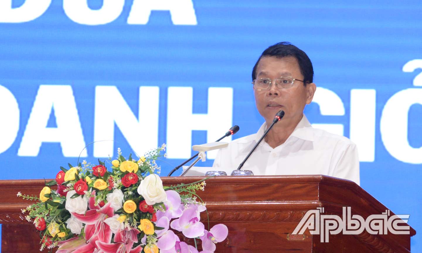 Đồng chí Phạm Minh Hùng phát biểu tại Hội nghị.