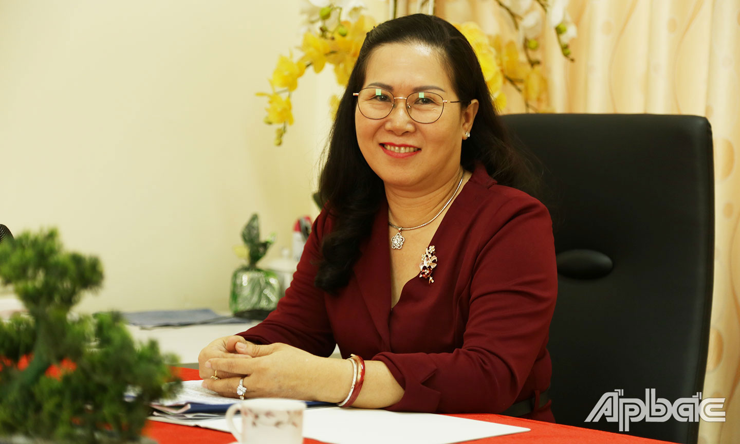 Giám đốc Trung tâm Dịch vụ việc làm Tiền Giang Nguyễn Thị Dân Quyền