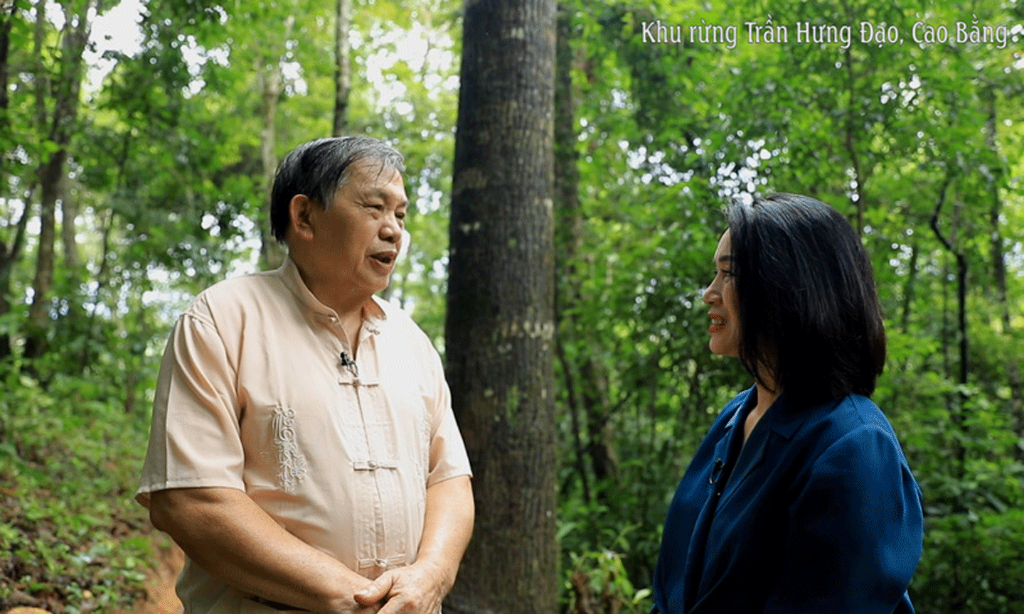 Ghi hình giao lưu tại Cao Bằng. (Ảnh: VTV)