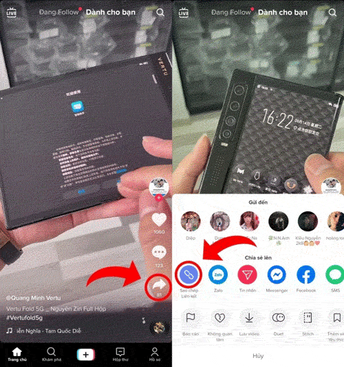 Tải video TikTok trên điện thoại qua Down Tik.