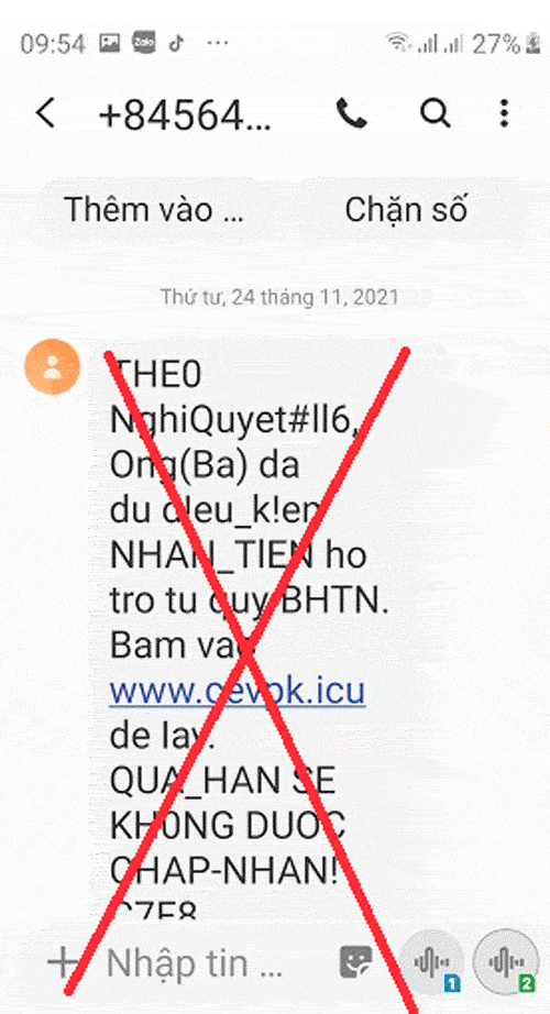 Đầu số và tin nhắn thường gửi đến các thuê bao tại địa bàn tỉnh Tiền Giang.
