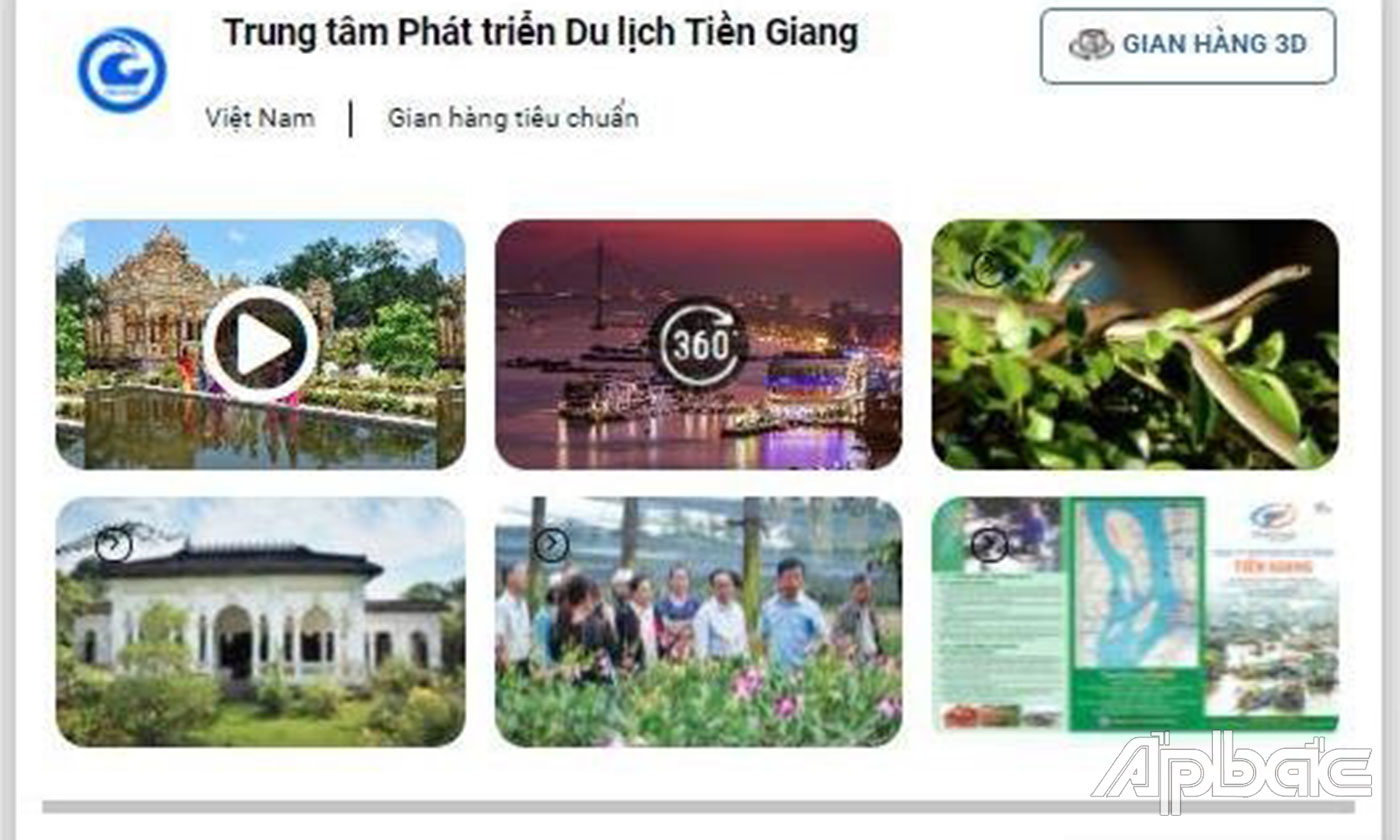 Gian hàng 3D của tỉnh Tiền Giang.