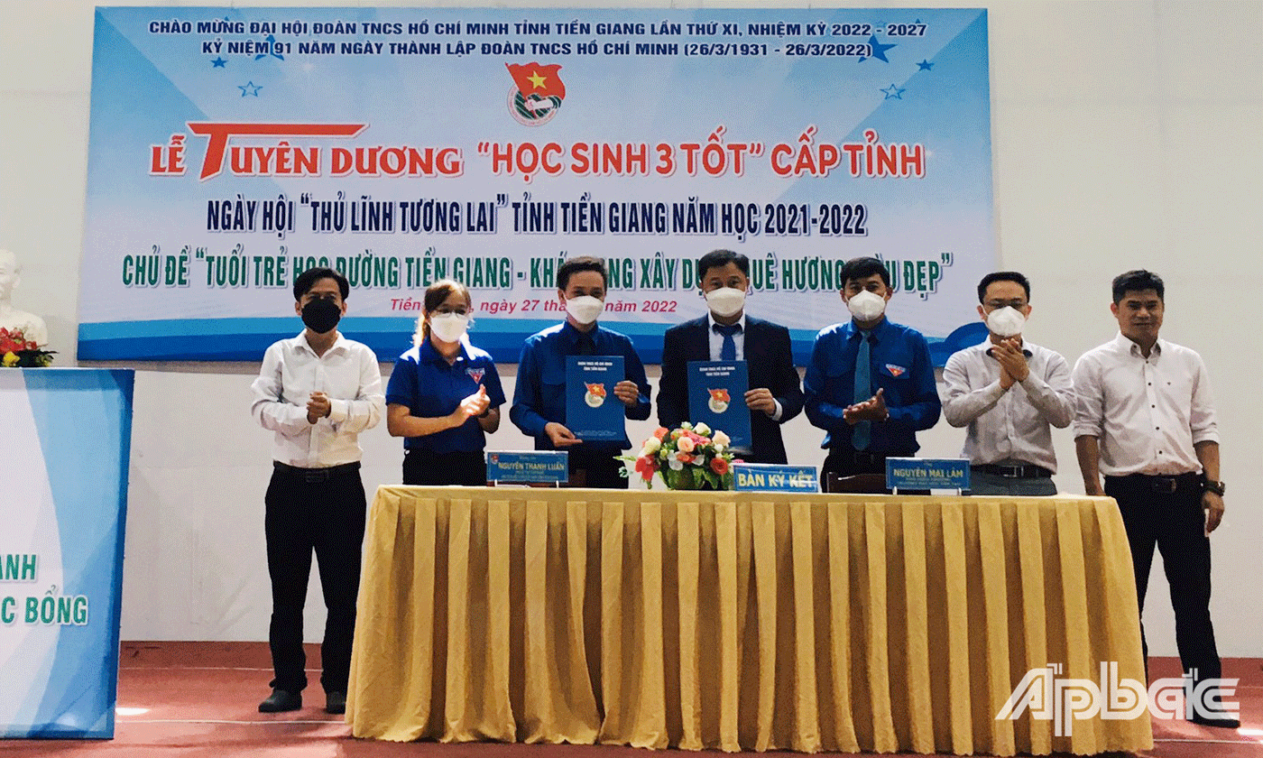 Lễ ký kết Chương trình phối hợp giữa Tỉnh đoàn với Trường Đại học Tân Tạo