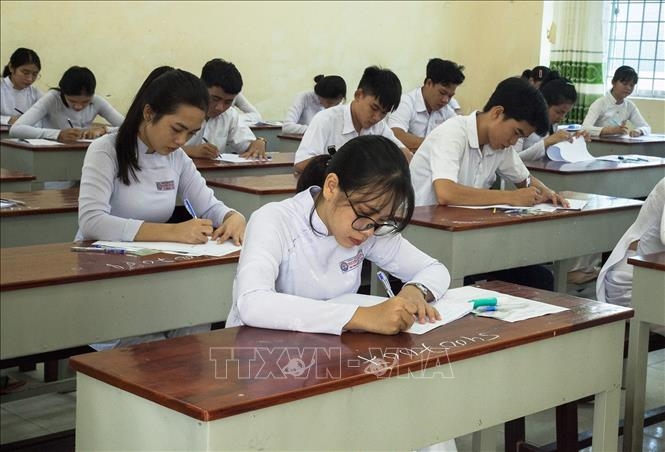 Kỳ thi tốt nghiệp Trung học Phổ thông năm 2021. Ảnh: TTXVN.
