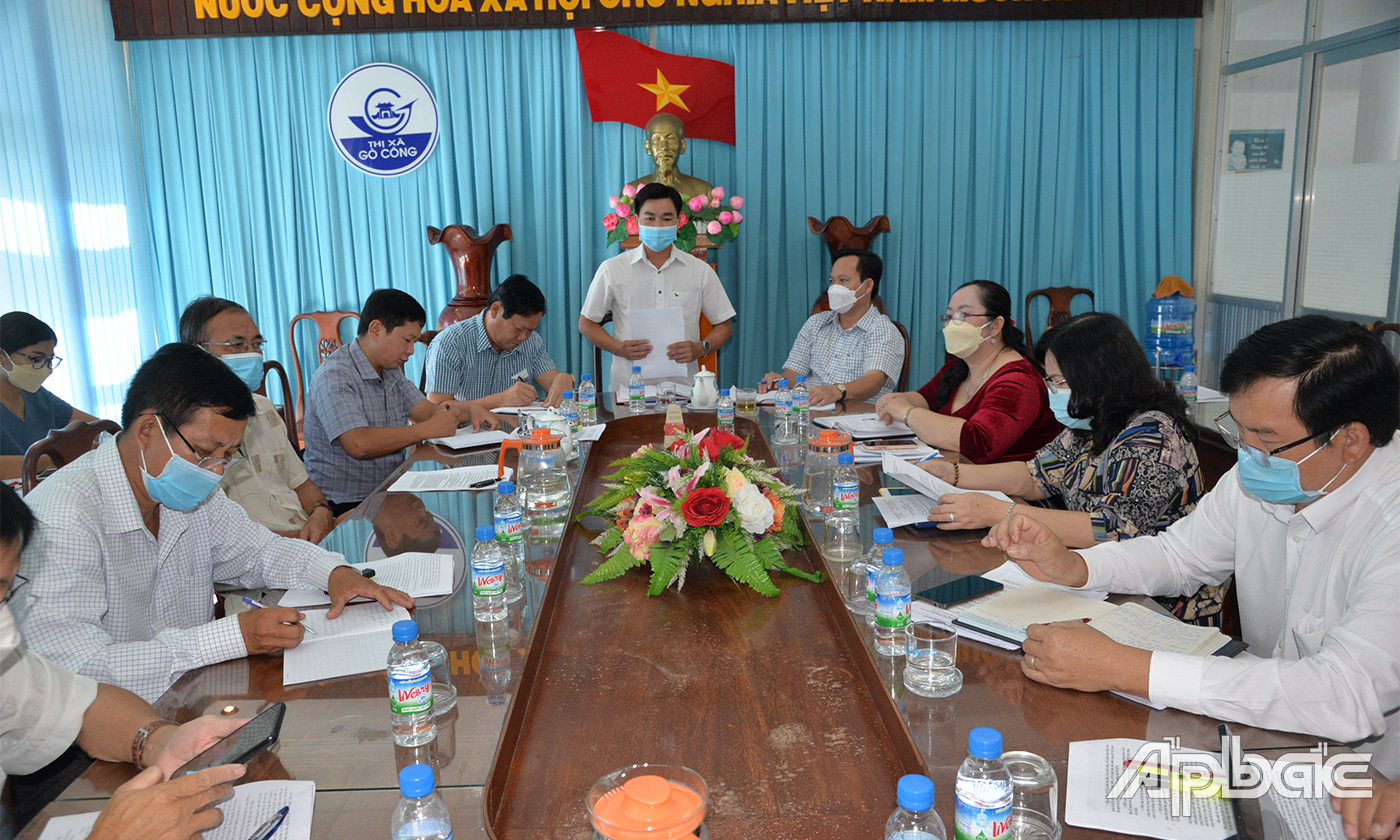 Đồng chí Nguyễn Đức Toàn phát biểu tại buổi làm việc