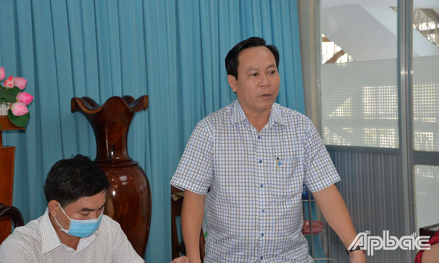 Lãnh đạo TX. Gò Công phát biểu ý kiến về công tác quản lý nhà nước đối với