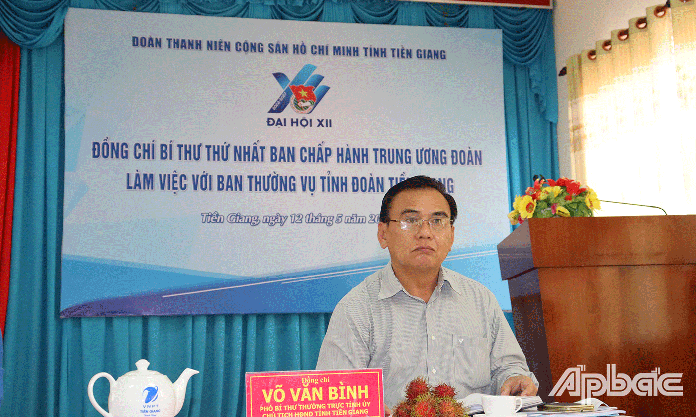Đồng chí Võ Văn Bình, Phó Bí thư thường trực Tỉnh ủy, Chủ tịch Hội đồng nhân dân tỉnh Tiền Giang đến dự.