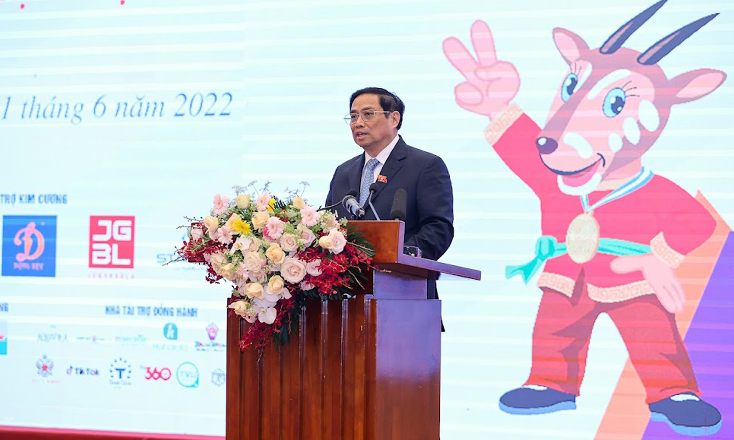 Theo Thủ tướng, vượt qua những khó khăn, thách thức, chúng ta đã có một kỳ SEA Games thành công rực rỡ - Ảnh: VGP/Nhật Bắc